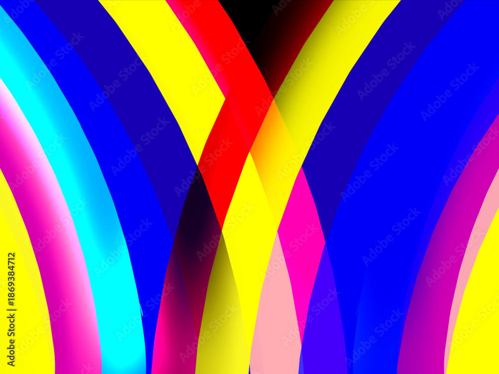 Obraz premium SIMPLE DYNAMIC LINE art design with aesthetic colourful background