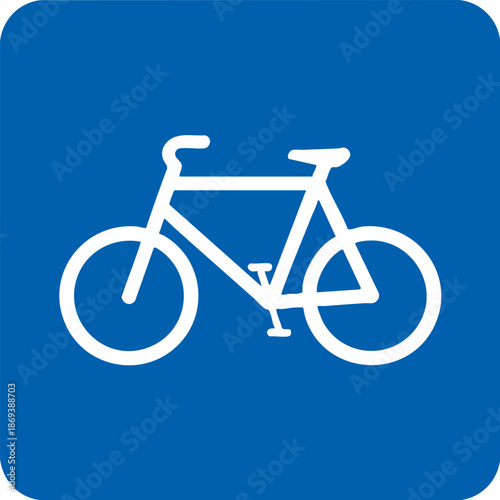 Bicycle Route Sign Icon. Cycling Path Symbol
