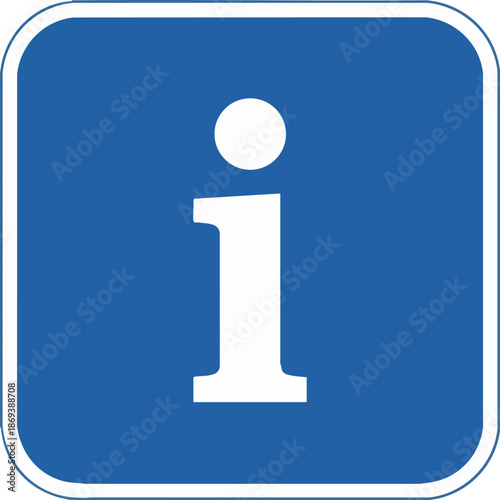 Blue Information Symbol Icon Graphic Design Element