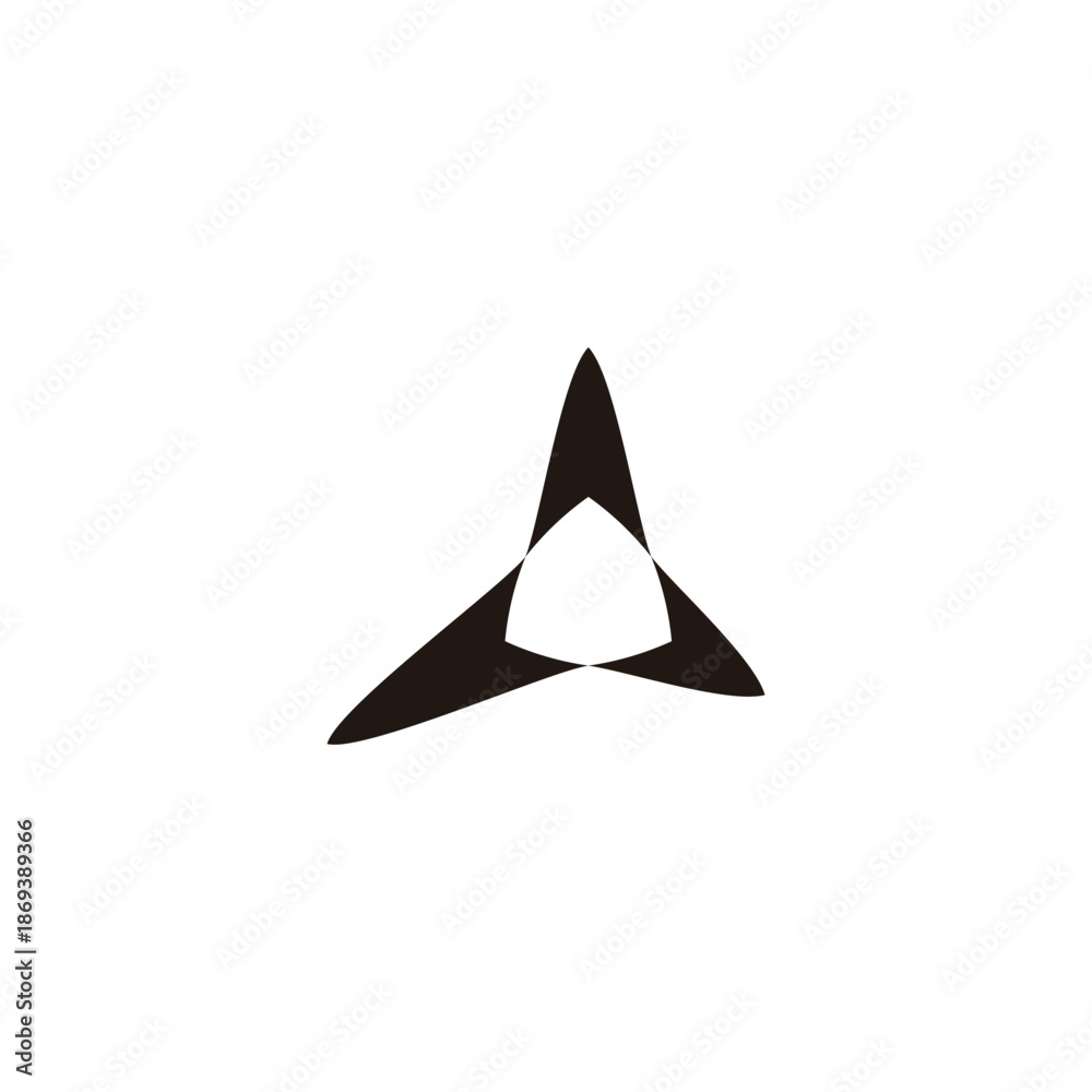 Fototapeta premium Triangle, bullets geometric simple symbol logo vector