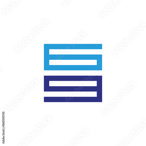Number 6 and 9 rectangle, geometric symbol simple logo vector