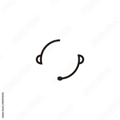 Letter d and p microphone geometric simple symbol logo vector