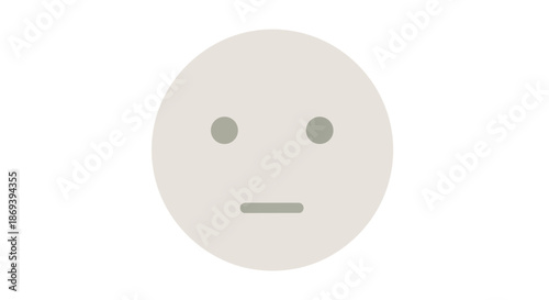 Minimalist neutral face illustration conveying calm and simplicity for expressive design projects