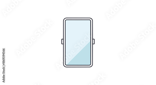Minimalistic Illustration of a Smartphone Display with a Clear Screen and Slim Design Suitable for Technology and Communication Themes
