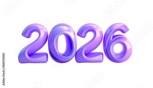 3D-rendered, glossy, purple 