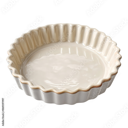 Pie dish ceramic, isolated on transparent background