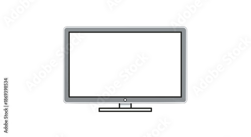 Minimalist flat-screen computer monitor with clean design suitable for tech and digital industry presentations and modern workspace settings