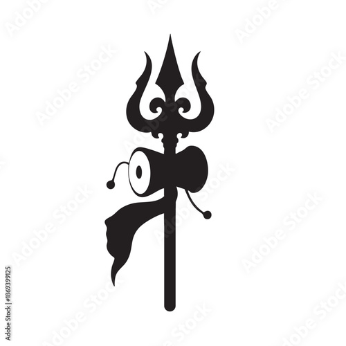 Trishul sign symbol icon Vector illustration