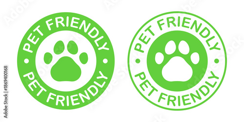 Vector Pet Friendly Round Labels