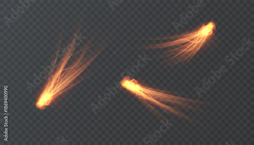 Golden magic comet with many sparkling bright shimmering light effects. Magic golden swirl for web design and fairy decoration vector 