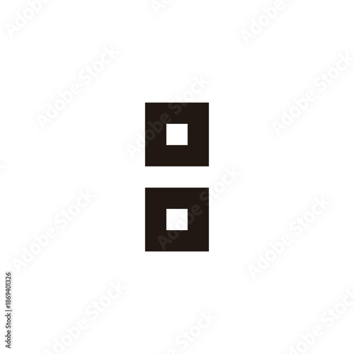 Number 8 square unique geometric symbol simple logo vector