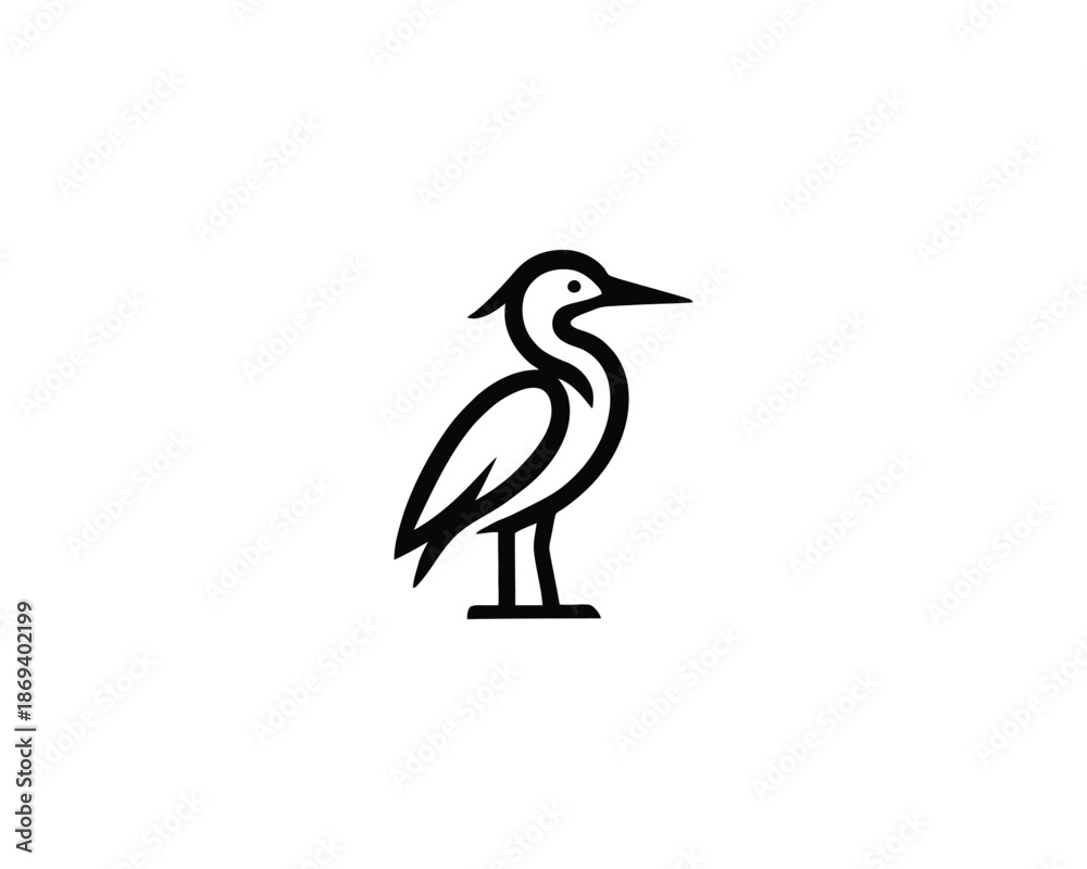 Obraz premium Clean simple bird logo in sleek vector
