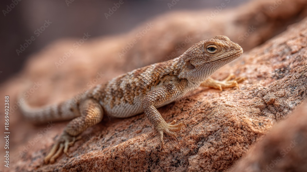 Obraz premium Desert Spiny Lizard on Rock