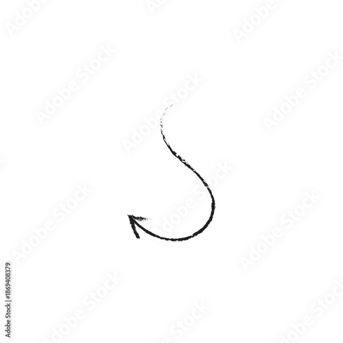 Hand Drawn Curved Arrow
