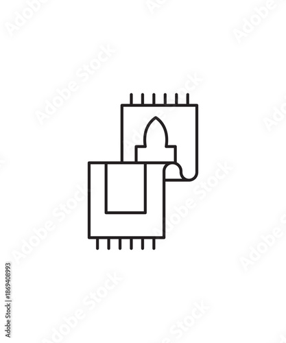 mosque mat icon, vector best line icon.