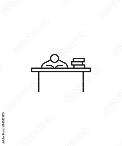 study icon, vector best line icon.