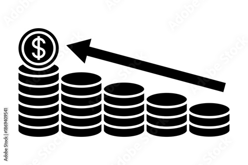 Money, budget, savings, loan, cash, earning, income, wallet, currency, dollar, card, forex, coin, revenue, hand, profit icon set. Finance business thin line icon collection. Vector illustration.