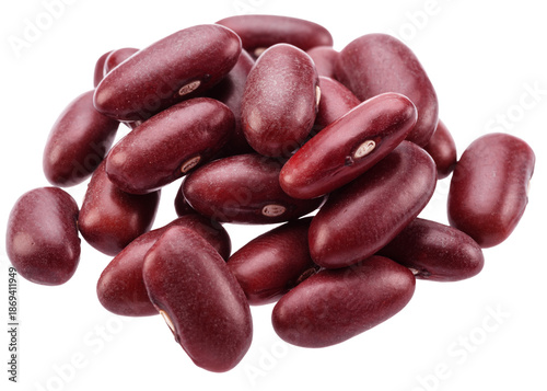 Quadro su tela Red kidney beans on white background