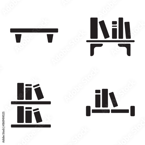 Organized shelf icon representing clean and balanced storage