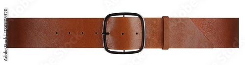 Canvas Print Leather belt for men's and women's clothing on a transparent background