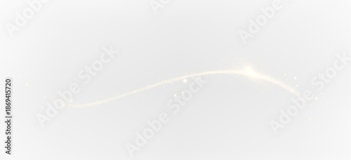 Canvas-taulu Golden glitter wave sparkle light dust particles glow bright elegant luxurious magical shining sparkling overlay with bright golden light