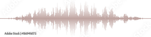 Sound waveform visual representation Vector