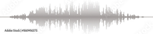 Sound waveform visual representation Vector