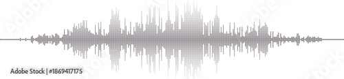 Sound waveform graph representing audio signal Vector