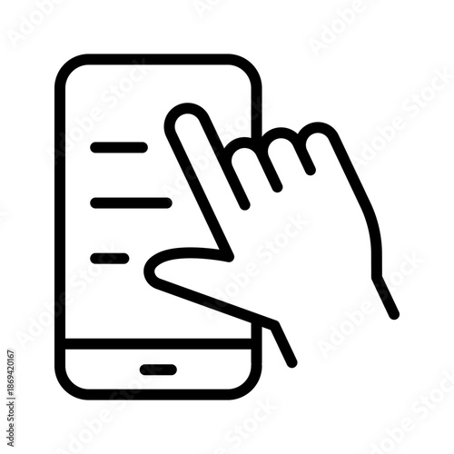 Using phone icon. Click screen symbol