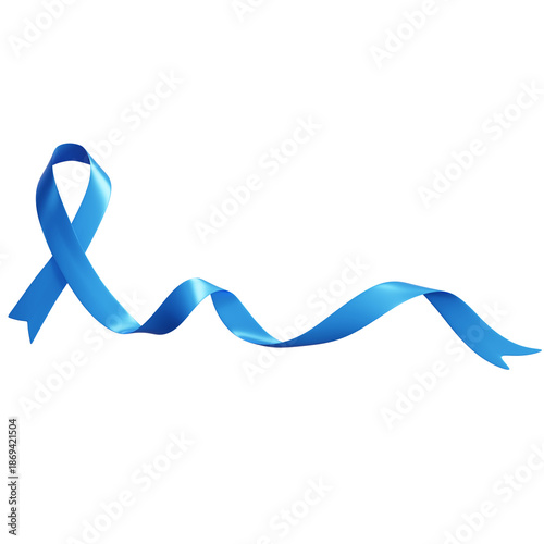 Blue Ribbon Symbolizes Child Abuse Prevention and Awareness. Also Symbol of Anti-bullying, Sex Trafficking Awareness, Colon Cancer Awareness, Arthritis Awareness.