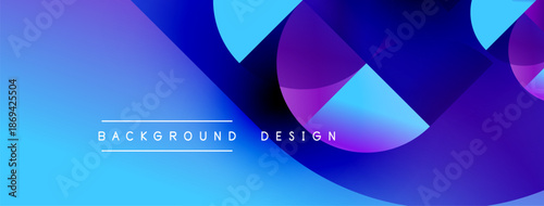 Abstract blue purple design. Smooth gradients create flowing shapes, modern aesthetic. Text reads background design.