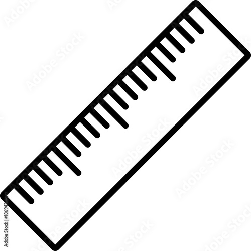 Ruler Icon – Measurement Tool Outline Vector