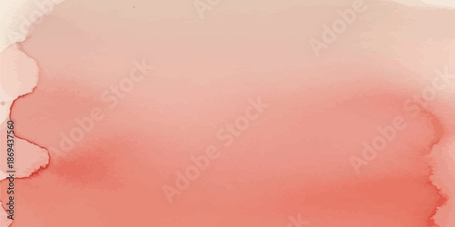 Abstract coral and blush pink fluid art background texture Warm watercolor gradient banner design
