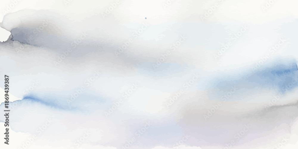 Obraz premium Soft Pastel Blue Gray Watercolor Background Abstract Vector Wash Texture