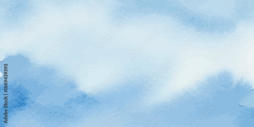 Obraz premium Soft Blue and White Watercolor Texture Abstract Background Vector Illustration