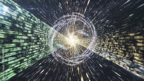 Wallpaper Mural Dynamic Space Phenomena with Bright Light Trails. Torontodigital.ca