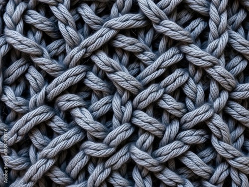 Rough knit wool texture, chunky yarn in charcoal grey, cozy and warm, imperfect loops,  background,  textile