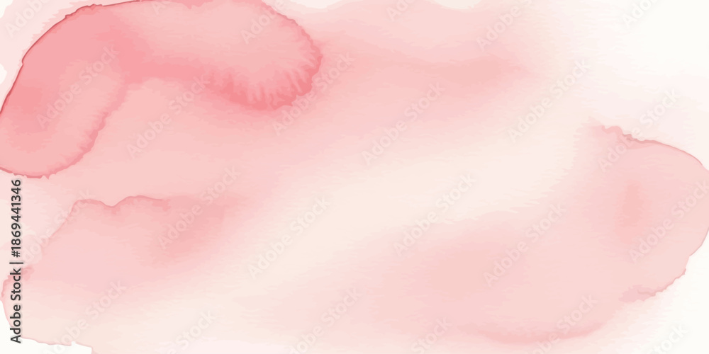 Fototapeta premium Soft Blush Pink Watercolor Background Texture Vector Abstract Pastel Wash Art