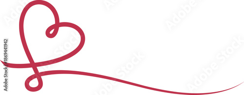 Continuous line heart illustration