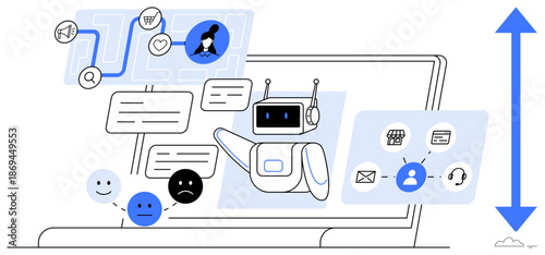 Chatbot technology. Chatbot for customer service using AI-powered interactions, feedback tools for user emotions and communication enhancement. For websites, apps, automation, business