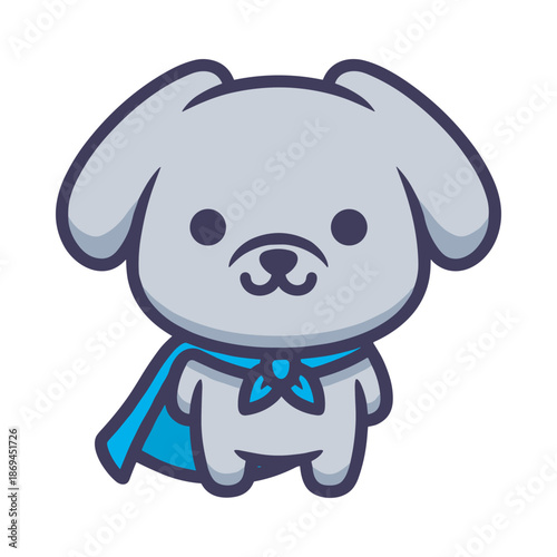Superhero Dog Vector Illustration