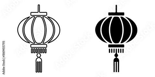 Traditional Chinese Lantern Icon Set