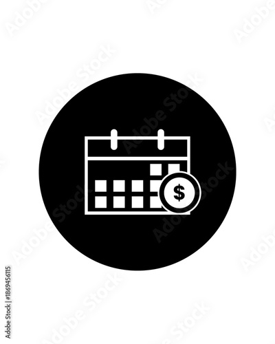 Salary Schedule Calendar App Icon in Circle