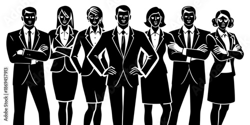 People Silhouette Vector Icon Pack, Business People Silhouette Icon Set