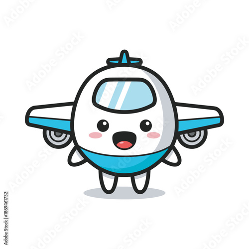 Cartoon Plane Character Illustration