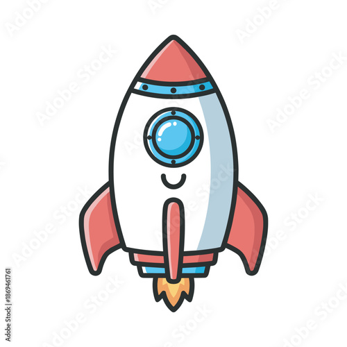 Cartoon Rocket Ship Illustration