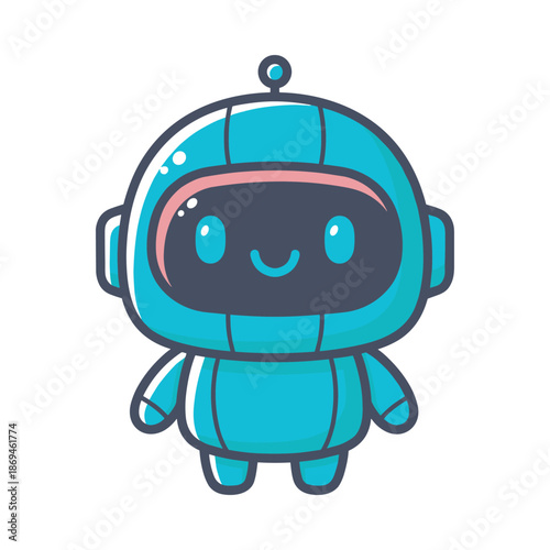 Cute Cartoon Robot Illustration for Kids