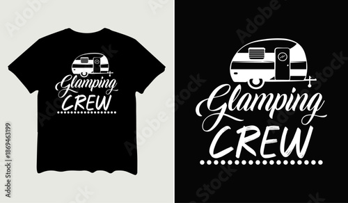 Camping crew t-shirt design for t-shirt quotes or poster svg printable cut file