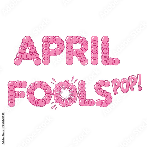 April Fools Pop Celebration Hand Drawn Typography Design