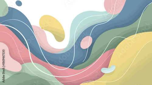 Abstract fluid waves background with colorful organic shapes in pastel tones featuring flowing liquid motion and artistic marble patterns for modern graphic design and creative aesthetic wallpaper